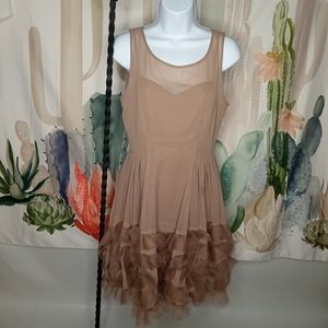 Lauren Conrad Runway beige dress